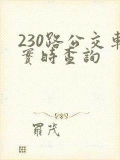 230路公交车实时查询