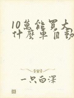 10万能买大众什么车自动挡的