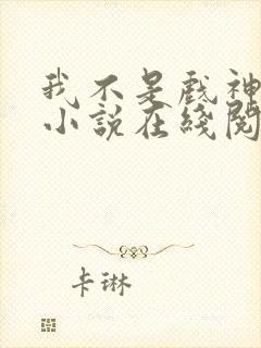 我不是戏神剧情小说在线阅读