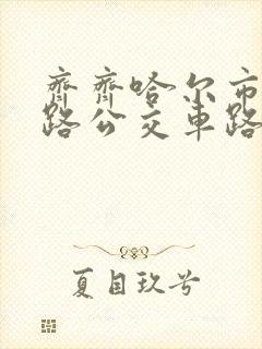 齐齐哈尔市10路公交车路线图
