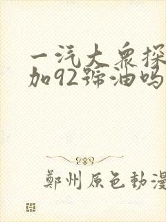 一汽大众探岳能加92号油吗