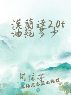 汉兰达2.0t油耗多少