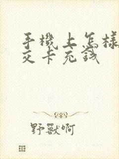 手机上怎样给公交卡充钱