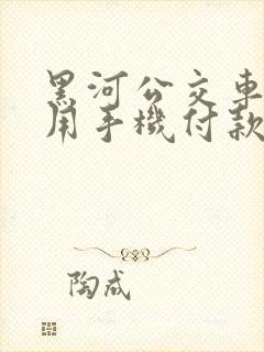 黑河公交车怎么用手机付款