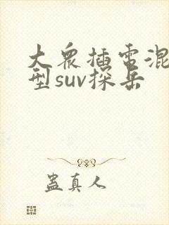 大众插电混动车型suv探岳 大众插电混动车型suv探岳