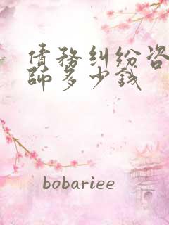债务纠纷咨询律师多少钱