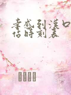 孝感到汉口火车站时刻表