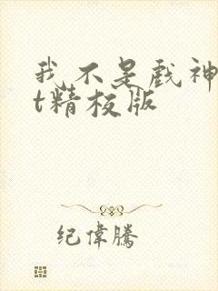 我不是戏神txt精校版
