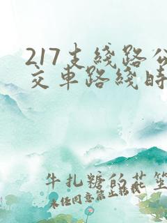 217支线路公交车路线时间表