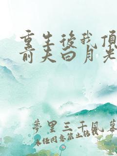 重生后我顶替了前夫白月光完结版
