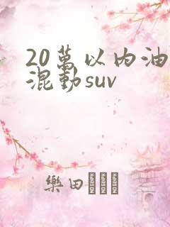 20万以内油电混动suv 20万以内油电混动suv