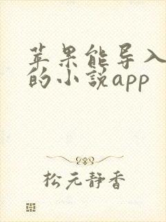 苹果能导入书源的小说app 苹果能导入书源的小说app