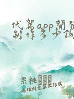 代驾app开发制作多少钱