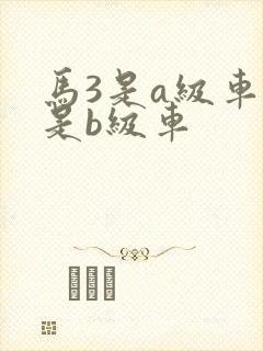 马3是a级车还是b级车
