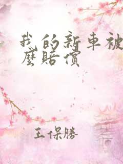 我的新车被撞怎么赔偿