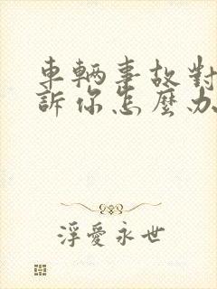 车辆事故对方起诉你怎么办