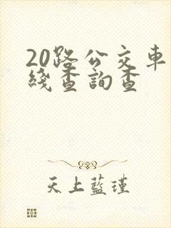 20路公交车路线查询查