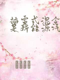 插电式混合动力是新能源汽车吗