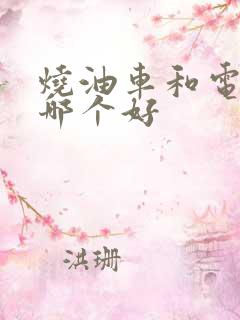 烧油车和电车买哪个好