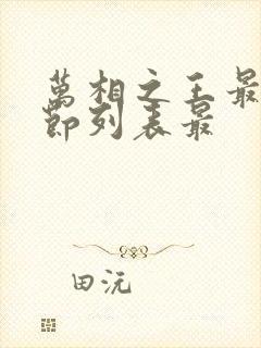 万相之王最新章节列表最