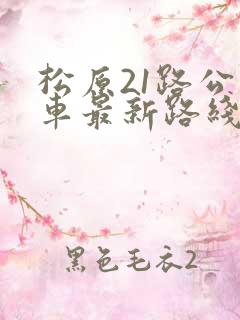松原21路公交车最新路线和时间