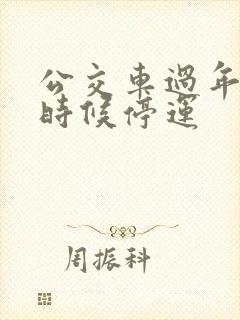公交车过年什么时候停运