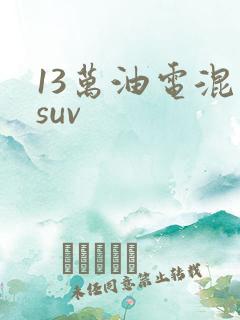 13万油电混动suv