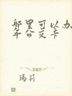 哪里可以办理老年公交卡 哪里可以办理老年公交卡