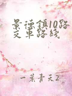 景德镇10路公交车路线