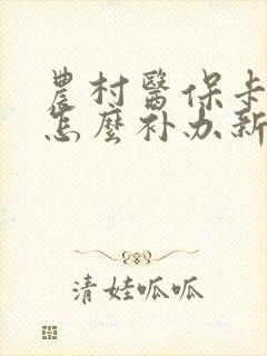 农村医保卡丢失怎么补办新卡