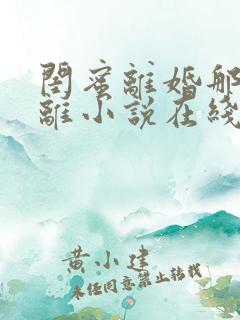 闺蜜离婚那我也离小说在线阅读免费