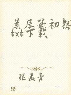 叶辰萧初然最新txt下载