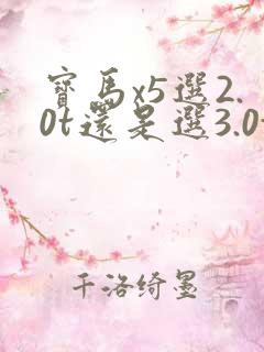 宝马x5选2.0t还是选3.0t好