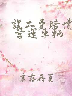 误工费赔偿标准 营运车辆
