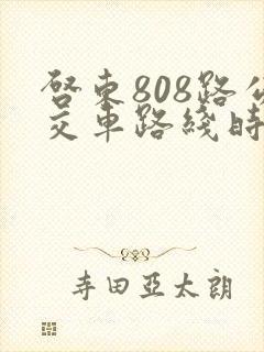 启东808路公交车路线时间表