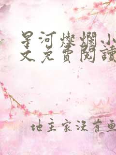 星河灿烂小说全文免费阅读