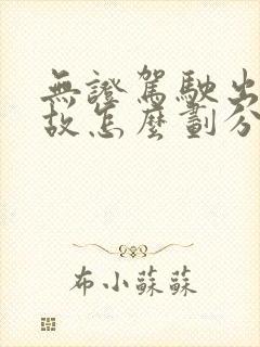 无证驾驶出了事故怎么划分责任