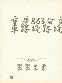 重庆863公交车路线路线图