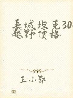 长城坦克300越野价格