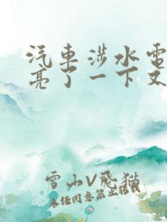 汽车涉水电瓶灯亮了一下又灭了