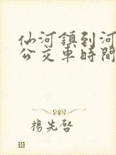 仙河镇到河口的公交车时间表