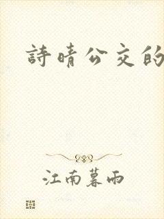 诗晴公交的小说