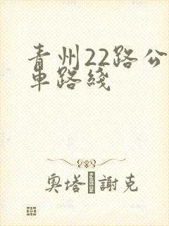 青州22路公交车路线