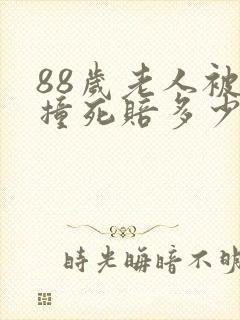 88岁老人被车撞死赔多少钱