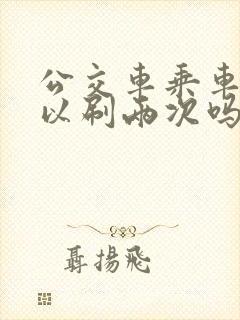 公交车乘车码可以刷两次吗