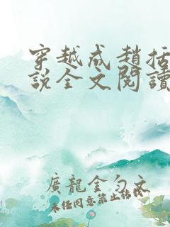 穿越成赵括的小说全文阅读无弹窗