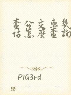查公交车几点到站怎么查询