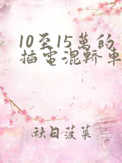 10至15万的插电混轿车