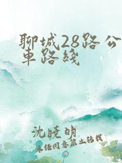 聊城28路公交车路线