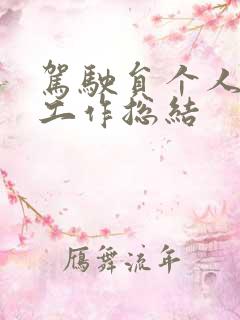 驾驶员个人年度工作总结